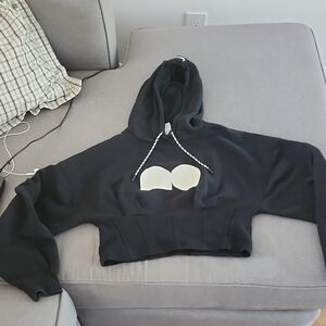 Nike Black Cropped Hoodie - Naomi Osaka